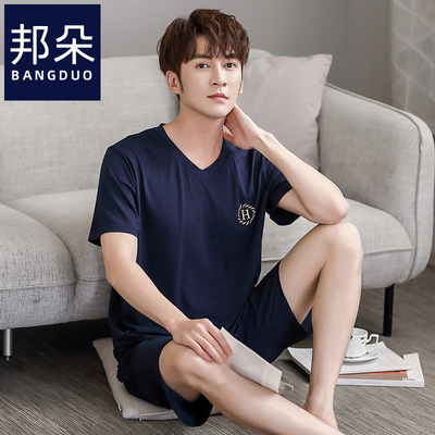 睡衣男士夏季莫代尔冰丝