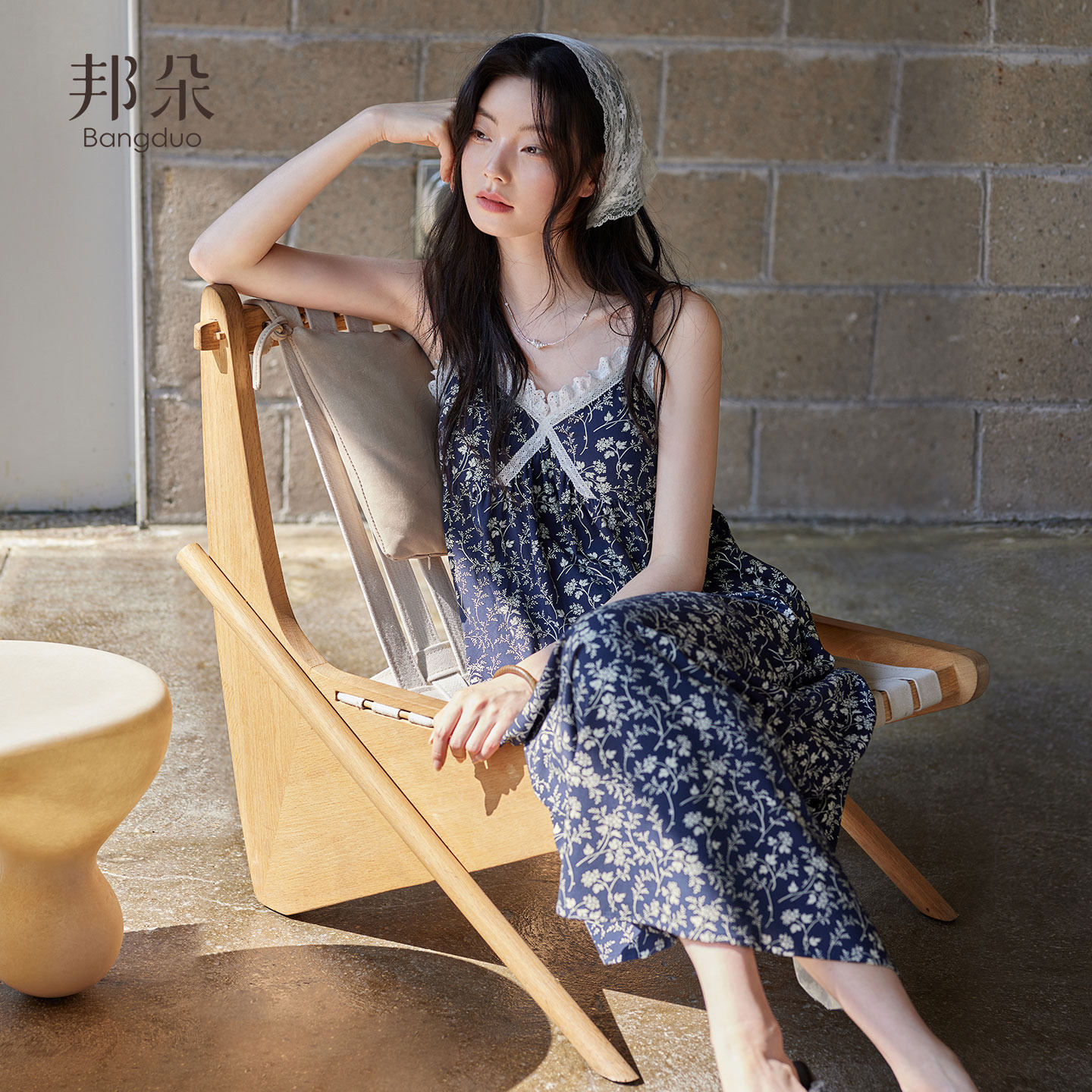 带胸垫吊带睡裙女夏季莫代尔背心薄款超长裙睡衣冰丝洋装家居服