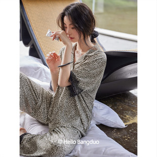 薄款 长裤 冰丝凉感超柔软慵懒风高级感家居服 莫代尔短袖 睡衣女夏季