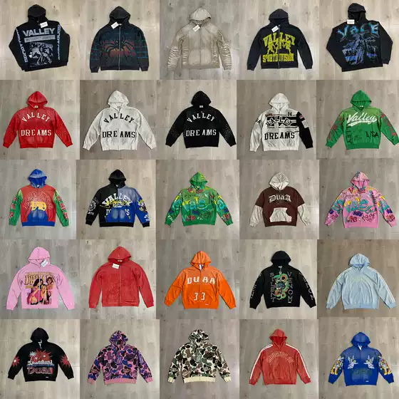 Vale Forever Valley 26Ss American Trendy Brand Roughplay Washed and Distressed High Street Sweatshirt Trend