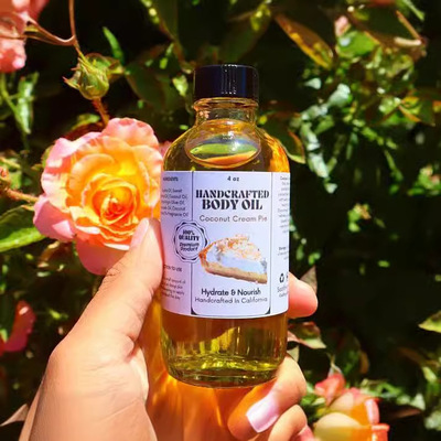 Coconut Cream Pie Body Oil.Handcrafted Coconut Cream奶油