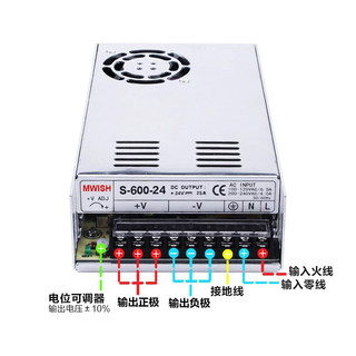 明纬50-W-60A转12V22025灯箱24v直流开关电源变压器0V深圳适配器S