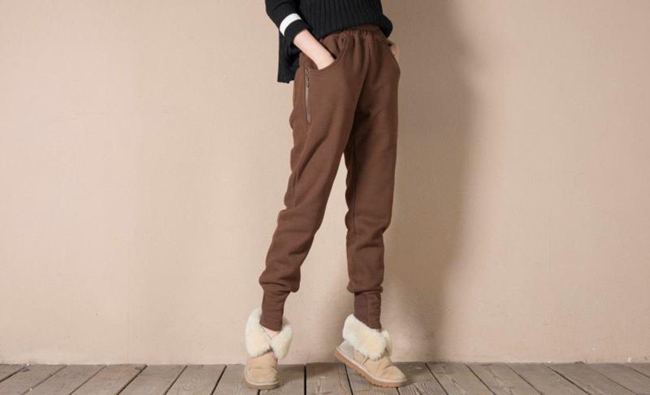 皇森运动款加绒加厚拉链宽松休闲裤哈伦裤 2017秋冬女,女装/女士精品,卫衣/绒衫,淘宝优惠券,粉丝福利购,淘宝优惠卷