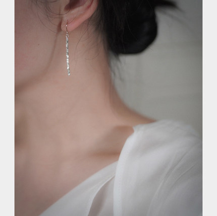 yeajewel手作气质碎银子耳环14k包金耳钩简约百搭耳饰小众女30533