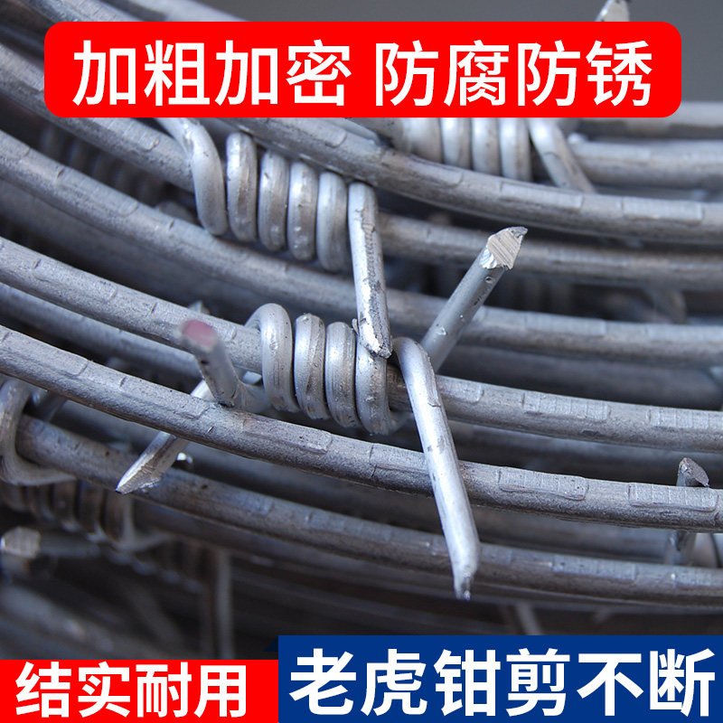 防盗刺绳防护网铁刺绳网刺铁丝防爬刺铁蒺藜围栏墙镀锌不生锈厂家