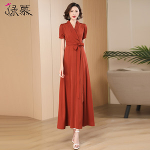 高级感显瘦正式场合长裙2026新款连衣裙女夏高端时尚气质收腰裙子