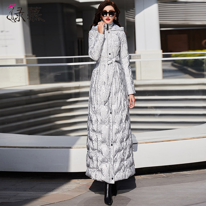 银色长款连帽免洗长款