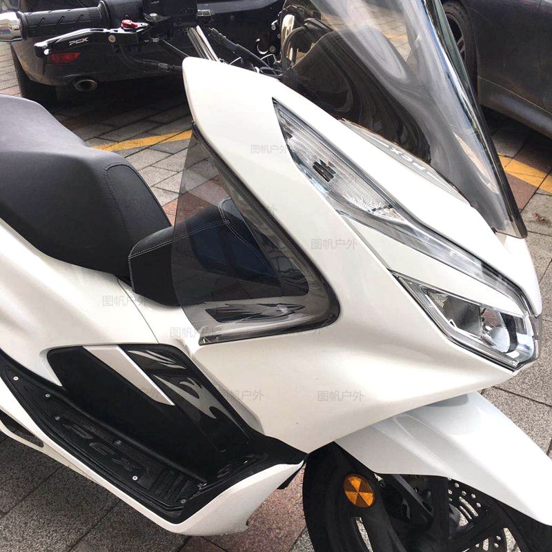 适用于honda五羊本田pcx150改装护膝护腿装饰PCX腿挡风打孔安装