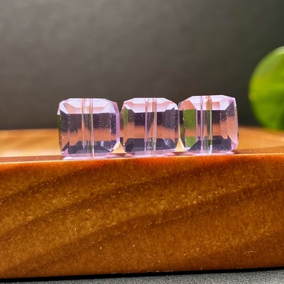 紫水晶方糖散珠DIY手工串珠手链