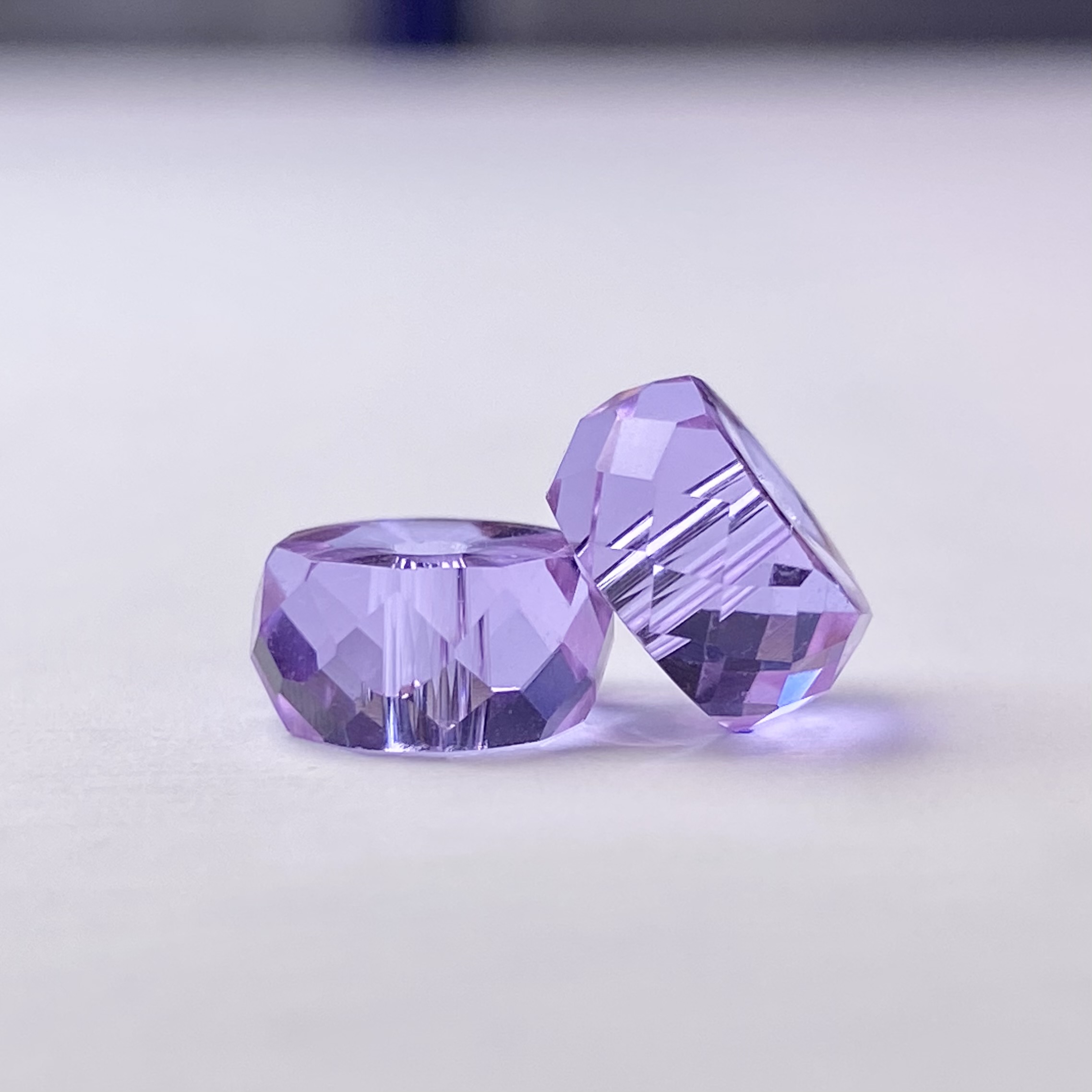 玻利维亚紫水晶直切切面药片散珠