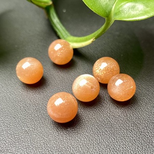 天然金太阳石橙月光散珠子DIY手工串珠水晶手串配件日光石手链珠
