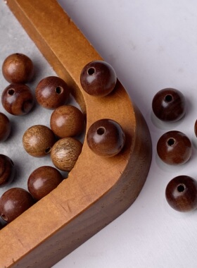 梨花木珠子散珠圆珠diy手链项链佛珠手串文玩串珠配件