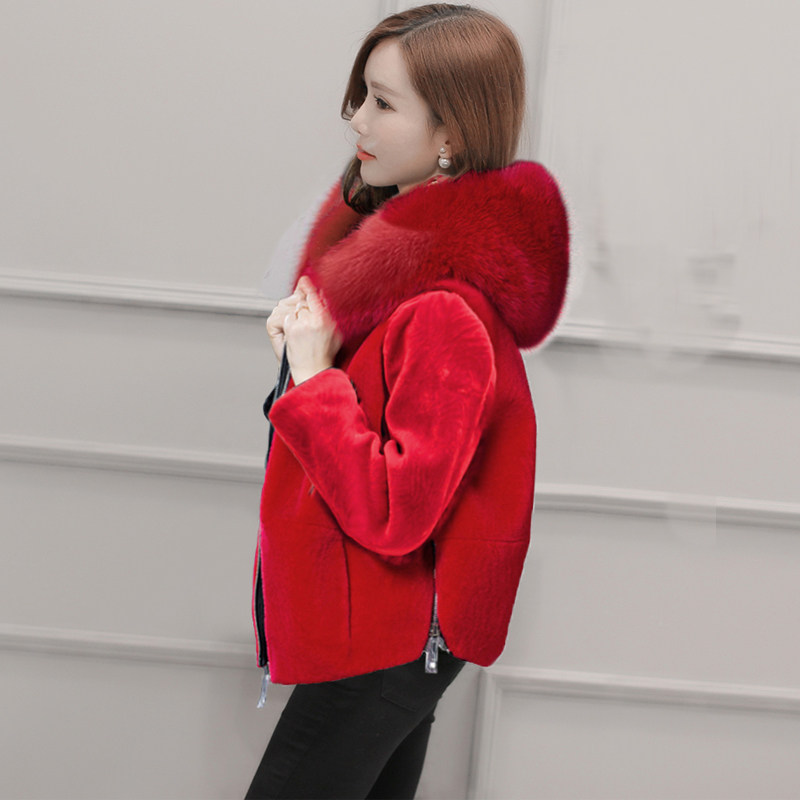 Daily specials Autumn and winter Sheep velvet leather and fur coat have cash less than that is registered in the accounts Self cultivation Fox Hooded Fur one overcoatin the Women's clothing/Boutique , Fur  category - from Buy2taobao.com to provide professional Taobao agent buy service