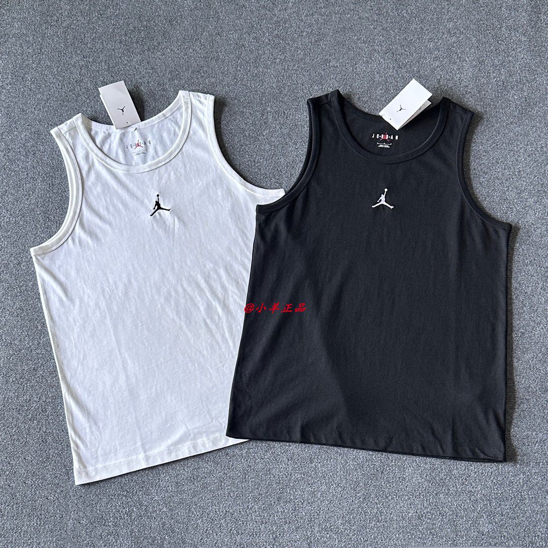 NIKE耐克正品JORDAN男子运动训练无袖透气T恤短袖FQ6990-010-100 - 实物图
