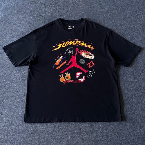 NIKE耐克 男子JORDAN运动休闲宽松舒适圆领短袖T恤 HJ3965-010