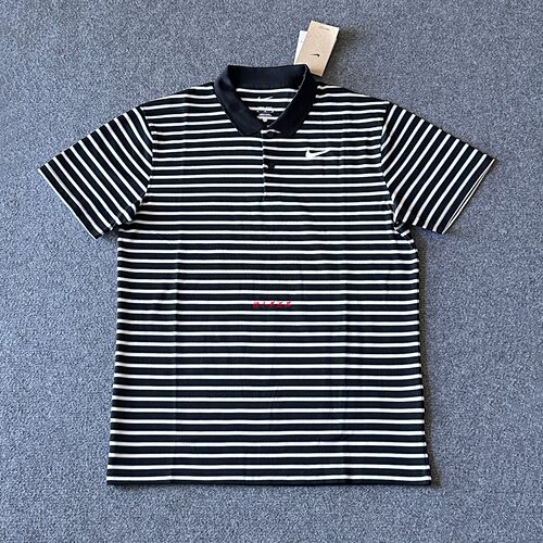 NIKE耐克男装 Dri-FIT经典条纹舒适休闲POLO领短袖T恤DH0830-010
