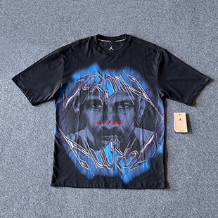 NIKE耐克AJ短袖男T恤夏新款头像图案运动休闲宽松半袖HJ2396-010