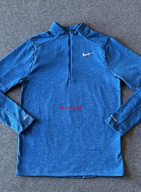 NIKE耐克长袖T恤男2024秋冬季加绒训练跑步运动套头衫 FZ1150-480