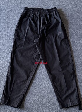 NIKE耐克 男子梭织宽松直筒休闲运动工装透气长裤FN3097-010