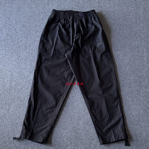 NIKE耐克 男子梭织宽松直筒休闲运动工装透气长裤FN3097-010