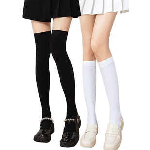 浪莎袜子女春秋款中筒袜jk小腿袜压力瘦腿长筒过膝袜夏季黑色丝袜