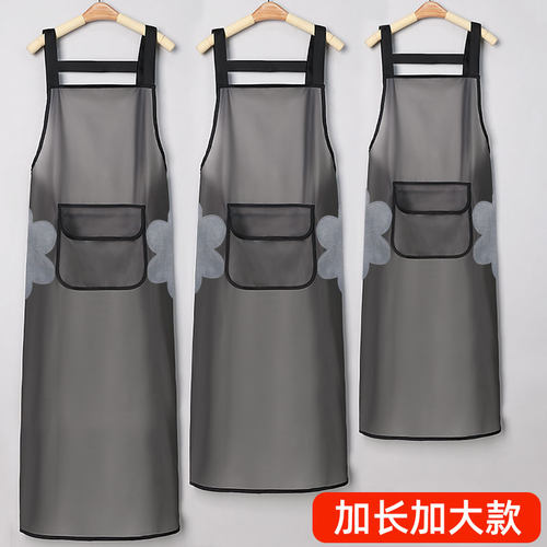 新款加长防油防水围裙家用工作服