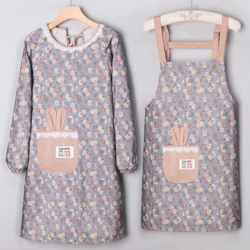 长袖围裙女家用厨房做饭罩衣2025新款防污透气餐饮工作服围腰秋冬,家庭/个人清洁工具,围裙,淘宝优惠券,粉丝福利购,淘宝优惠卷