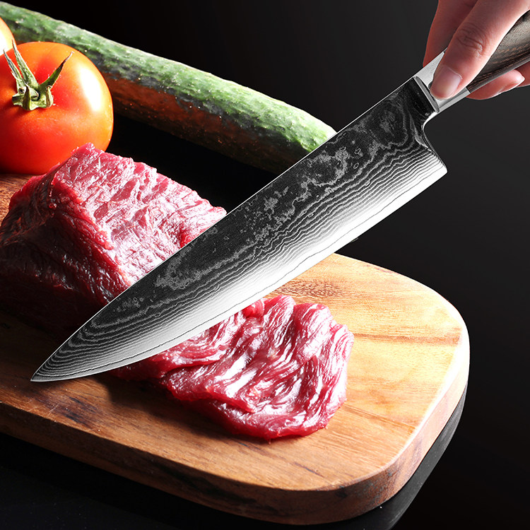 new pattern Damascus Chef Knife 8 inch Black color Wooden handle Knife kitchen knife Cleaver Slicers toolin the Kitchen/Cooking utensils , Cooking utensils , Tool , Kitchen knife  category - from Buy2taobao.com to provide professional Taobao agent buy service