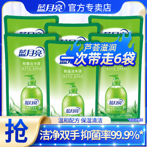 蓝月亮抑菌袋装瓶装洗手液芦荟香