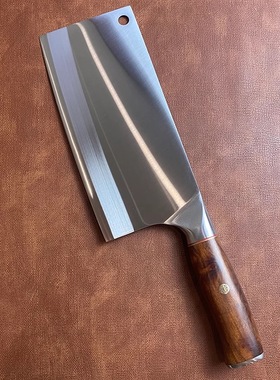 进口德国9CR18MOV夹钢刀菜刀家用切肉丝三合钢超锋利斩切片两用刀