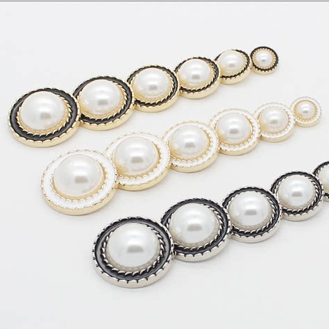 新小香风女士上衣衬衫外套毛衣扣子服装辅料圆形珍珠滴胶矮脚钮扣