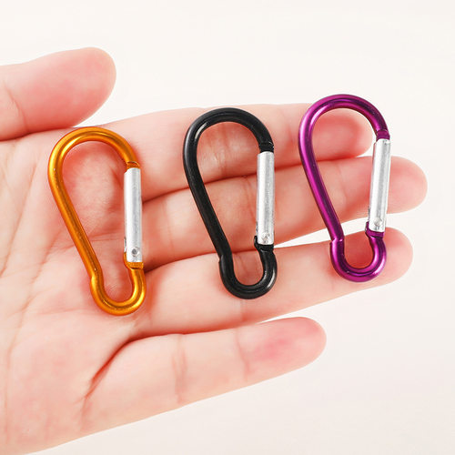 彩色烤漆5号葫芦形登山扣弹簧铝合金背包挂扣水壶爬山扣安全扣型