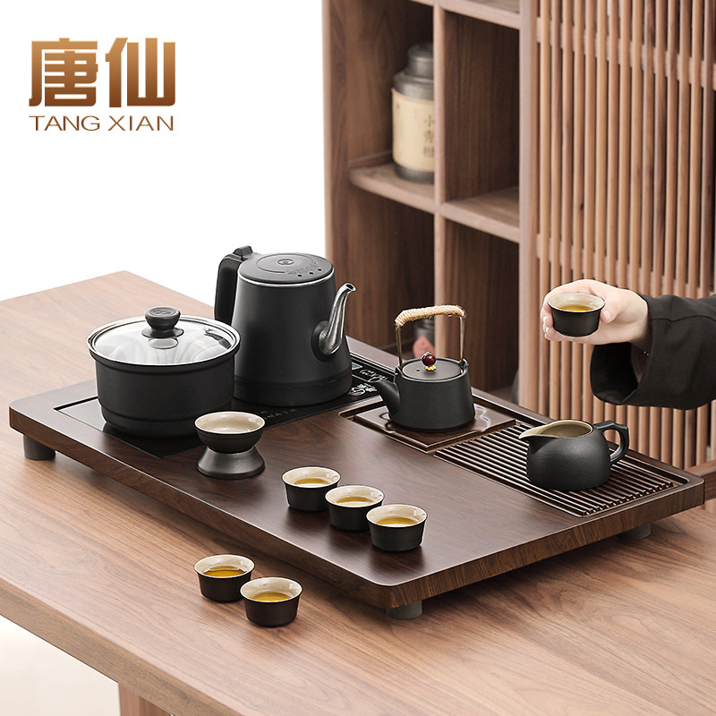 2025新款功夫茶具茶台一整套装高档全自动烧水一体茶盘家用办公室