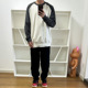 Sweater插肩袖 BTTJOB 拼卫衣 Jumper Pullover Vintage Crewneck