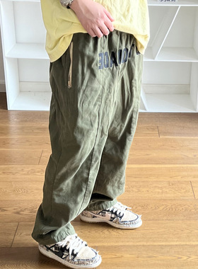 BTTJOBMADE VINTAGE CARGO PANTS 刺绣工装裤#玫瑰金拉链