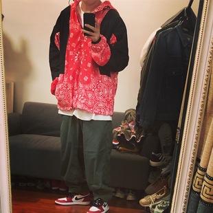 pattern Cashew Mountain Wind 腰果帽冲锋衣 BTTJOB Parka