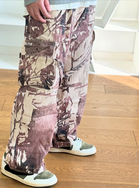 BTTJOB LEAF CAMO CARGO PANTS树叶迷彩多口袋古布休闲工装裤