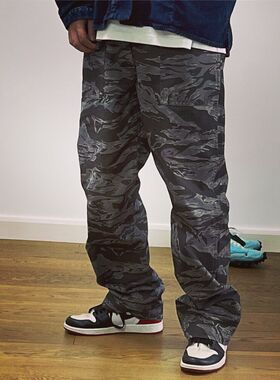 BTTJOB  VETERANS PANTS CRASH 黑虎纹工装裤冰丝棉