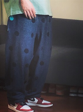 BTTJOB  DONUT LOGO SWEATPANTS#3125C陈冠希绿松石圈圈运动裤