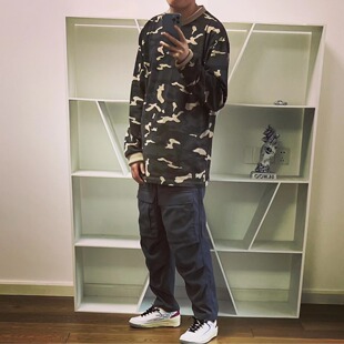 TEE密林迷彩长袖 BTTJOB 卫衣 CAMO SLEEVE VINTAGE LONG