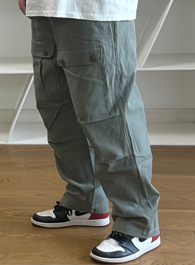 BTTJOB REGENERATED FIELD CARGO PANTS古布纯棉双口袋伞兵工装裤