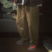 包浆 Washed 17SS BTTJOB pants Cotton 冠希折痕卡其长裤