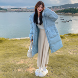 新款现货！韩版收腰中长款羽绒服浙宝180A/货号1830/p255控358，女装羽绒服，浙宝180A