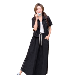 现货！24年黑色休闲套装韩版时尚浙宝180A/货号1811/p125控178图片