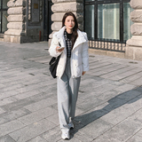 2022冬季新款纯白色时尚休闲防风保暖羽绒外套178/p215/控31，女装羽绒服，浙宝180A