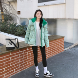 现货秋冬韩版休闲减龄印花羽绒服178/907/P255/K358，女装羽绒服，浙宝180A