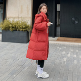 新款现货！23牛角扣加厚中长款羽绒服/货号8873/p265控378，女装羽绒服，浙宝180A