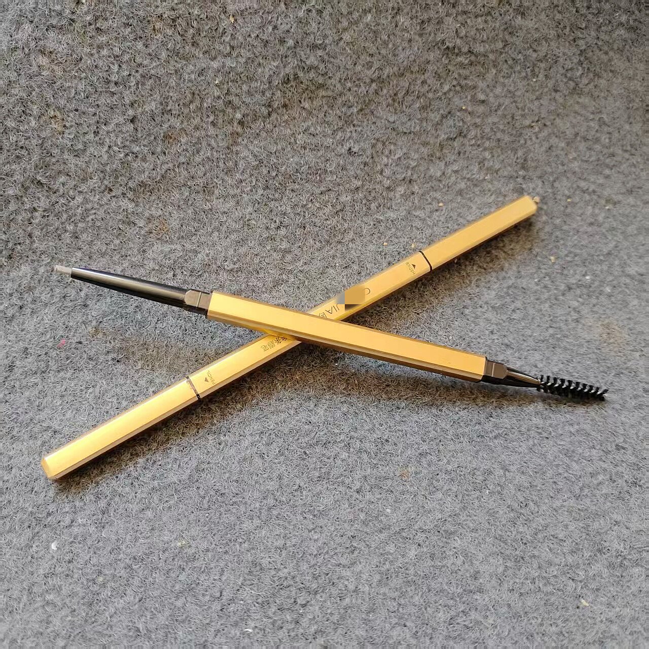 高颜值！欧/l/ai/加小金条眉笔双头 极细立体 持久防汗不晕 新手
