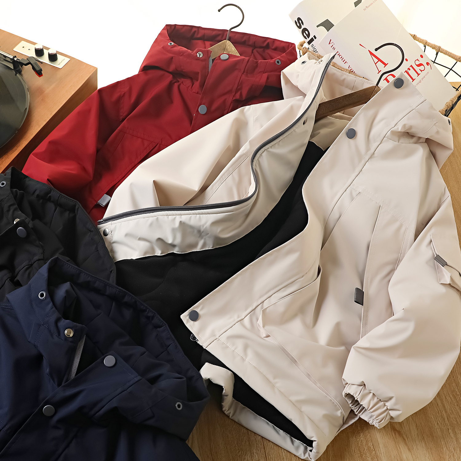 男童冬季绗棉加厚冲锋衣棉服外套