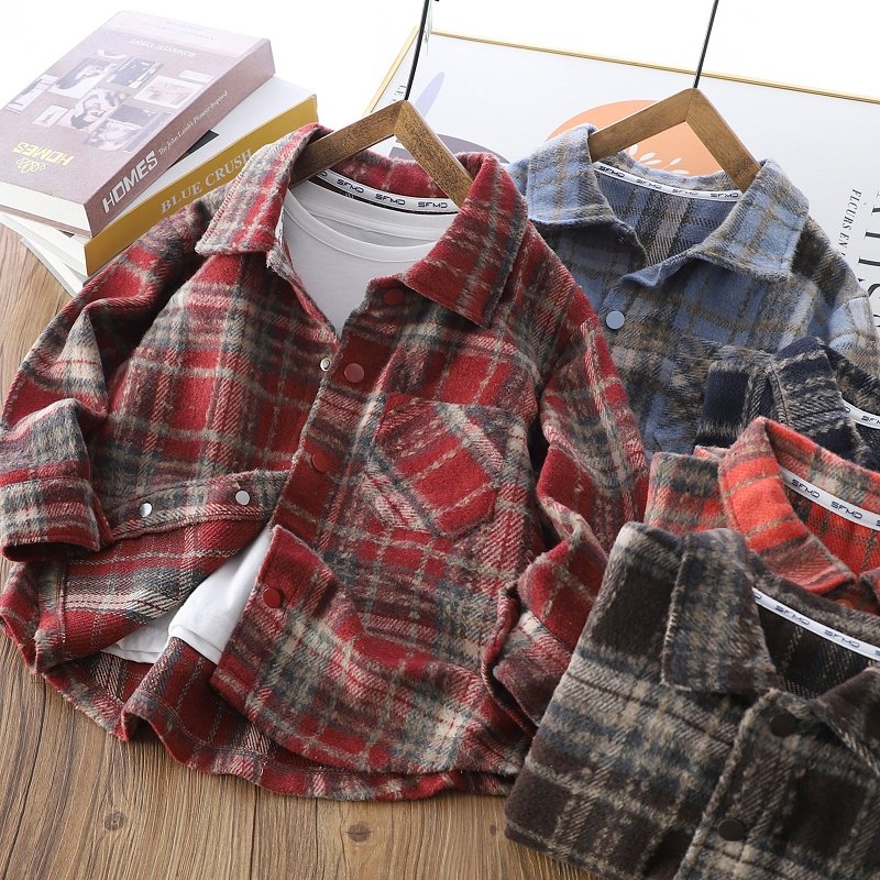 男童春秋格子外套2025新款韩版中大童休闲长袖衬衣儿童宽松潮上衣,童装/婴儿装/亲子装,衬衫,淘宝优惠券,粉丝福利购,淘宝优惠卷
